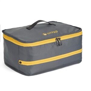 BIAGGI Hangmates Hanging Zipcube-Large Gray and Yellow Storage Organizer